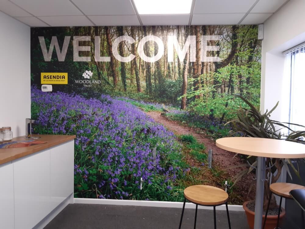 wall graphics provided for a hampshire office